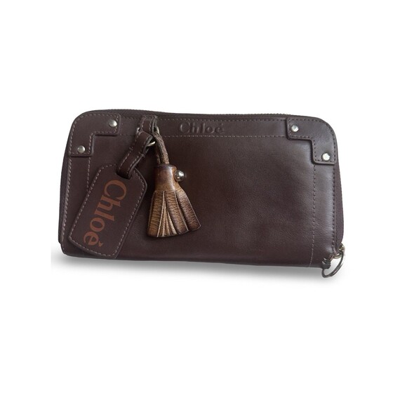 Chloé Héloïse 7.5x4 Dark Brown Leather Wallet - Preowned Excellent Condition - Picture 1 of 12